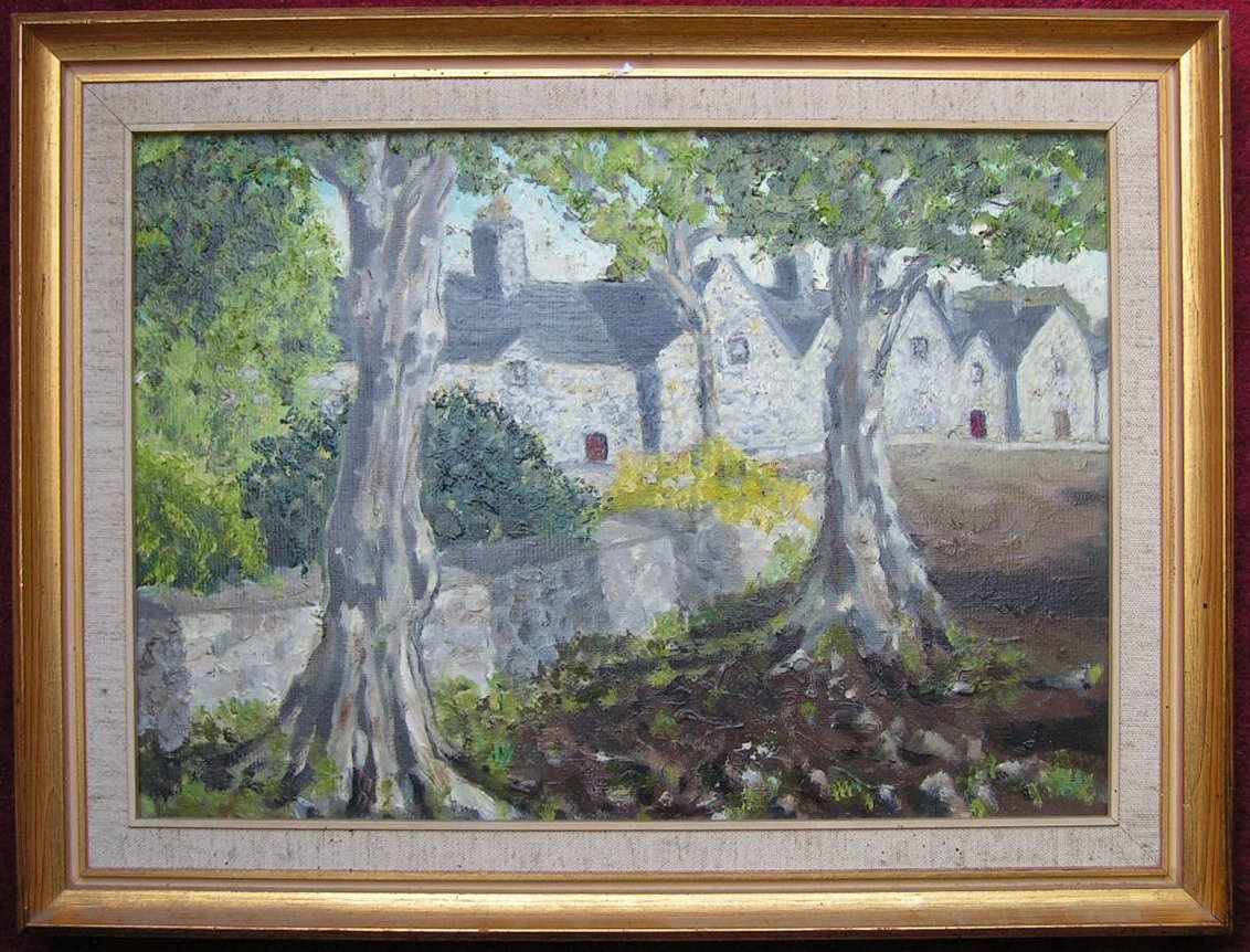Oil painting - The Old Houses